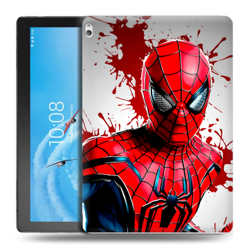 Силиконовый чехол на Lenovo Tab P10 с принтом Spiderman Человек паук Силиконовый чехол на Lenovo Tab P10 с принтом Spiderman Человек паук