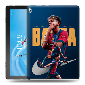 Силиконовый чехол на Lenovo Tab P10 с принтом Барселона Barca Yamal Силиконовый чехол на Lenovo Tab P10 с принтом Барселона Barca Yamal