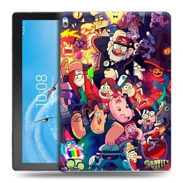 Силиконовый чехол на Lenovo Tab P10 с принтом Gravity Falls Гравити Фолз