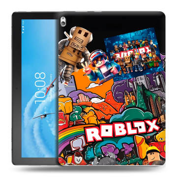 Силиконовый чехол на Lenovo Tab P10 с принтом Roblox Роблокс
