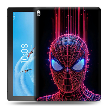 Силиконовый чехол на Lenovo Tab P10 с принтом Spiderman Человек паук