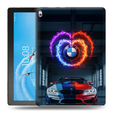 Силиконовый чехол на Lenovo Tab P10 с принтом BMW БМВ