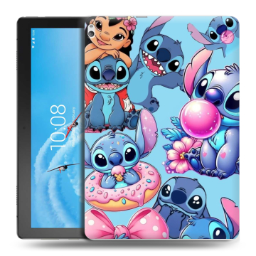 Силиконовый чехол на Lenovo Tab P10 с принтом Лило и Стич