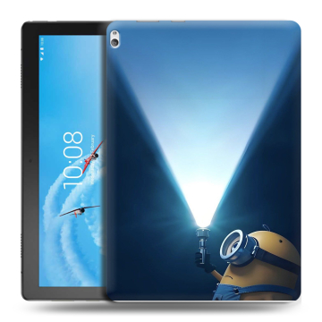 Силиконовый чехол на Lenovo Tab P10 с принтом Миньоны Силиконовый чехол на Lenovo Tab P10 с принтом Миньоны