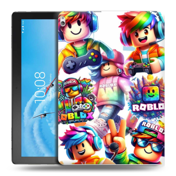 Силиконовый чехол на Lenovo Tab P10 с принтом Roblox Роблокс