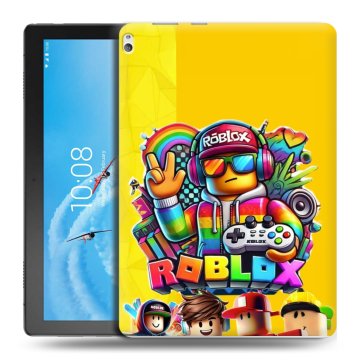 Силиконовый чехол на Lenovo Tab P10 с принтом Roblox Роблокс