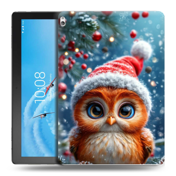 Силиконовый чехол на Lenovo Tab P10 с принтом Новый год Силиконовый чехол на Lenovo Tab P10 с принтом Новый год
