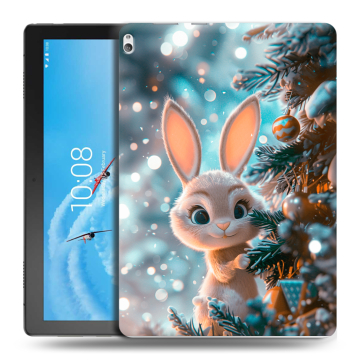 Силиконовый чехол на Lenovo Tab P10 с принтом Новый год Силиконовый чехол на Lenovo Tab P10 с принтом Новый год