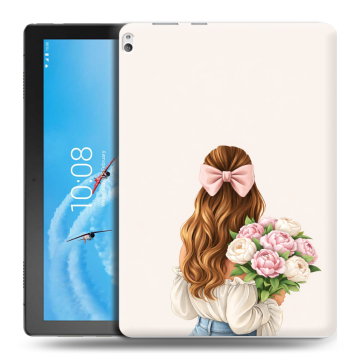 Силиконовый чехол на Lenovo Tab P10 с принтом женский Силиконовый чехол на Lenovo Tab P10 с принтом женский