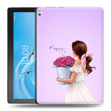 Силиконовый чехол на Lenovo Tab P10 с принтом женский Силиконовый чехол на Lenovo Tab P10 с принтом женский