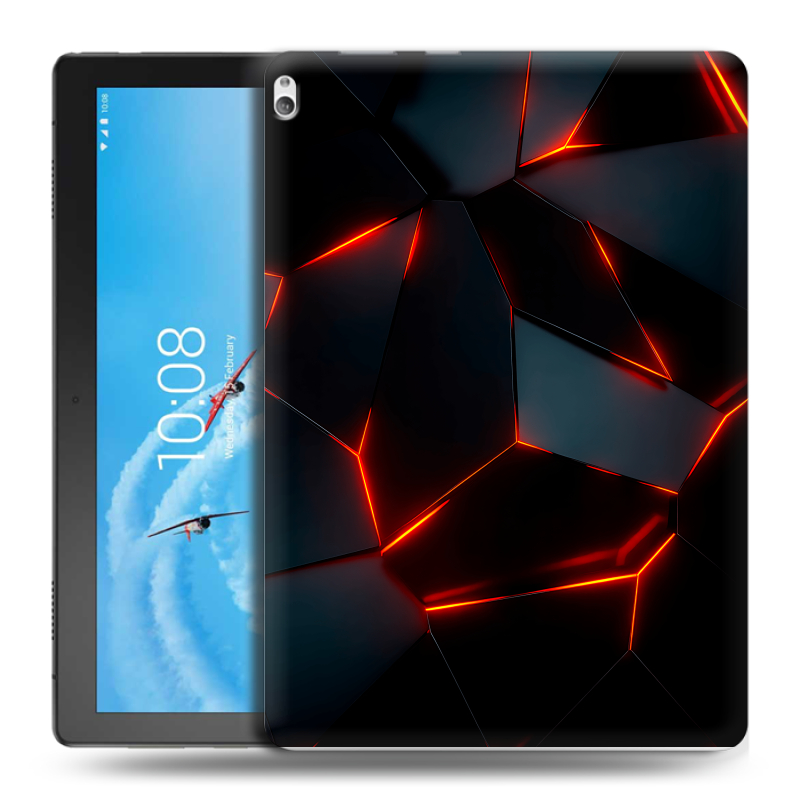 Силиконовый чехол на Lenovo Tab P10 с принтом Яркие абстракции Силиконовый чехол на Lenovo Tab P10 с принтом Яркие абстракции