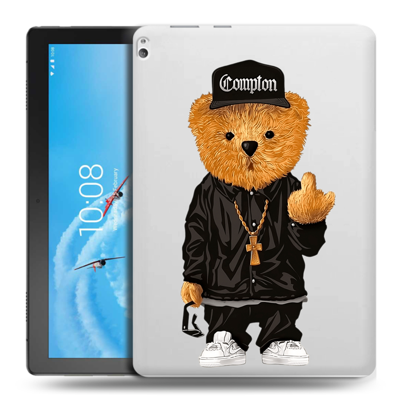 Силиконовый чехол на Lenovo Tab P10 с принтом Мишка Силиконовый чехол на Lenovo Tab P10 с принтом Мишка