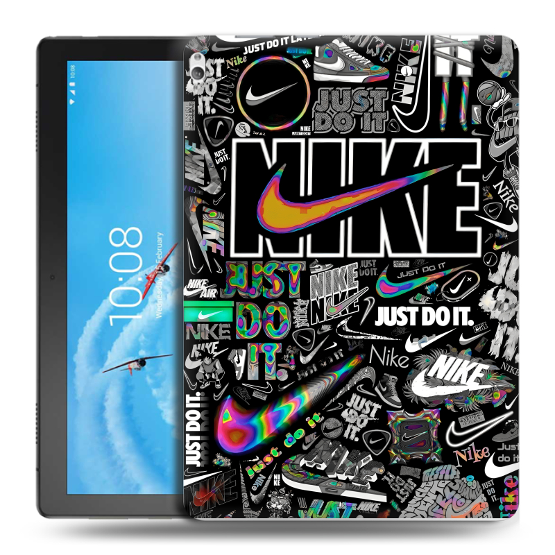 Силиконовый чехол на планшета Lenovo Tab P10 с принтом Найк Силиконовый чехол на планшета Lenovo Tab P10 с принтом Найк