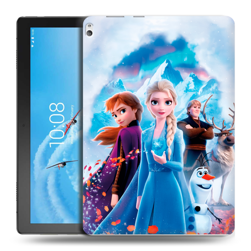 Силиконовый чехол на Lenovo Tab P10 с принтом Холодное сердце Frozen Силиконовый чехол на Lenovo Tab P10 с принтом Холодное сердце Frozen