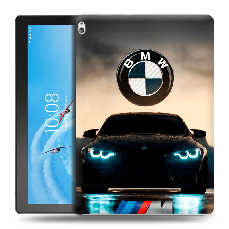 Силиконовый чехол на Lenovo Tab P10 с принтом БМВ BMW Силиконовый чехол на Lenovo Tab P10 с принтом БМВ BMW