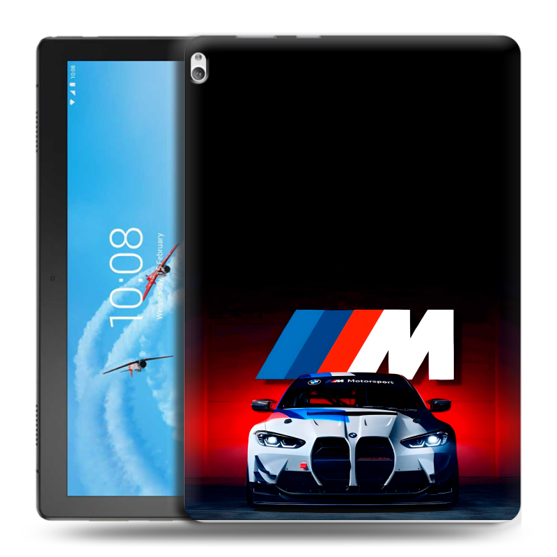 Силиконовый чехол на Lenovo Tab P10 с принтом БМВ BMW Силиконовый чехол на Lenovo Tab P10 с принтом БМВ BMW