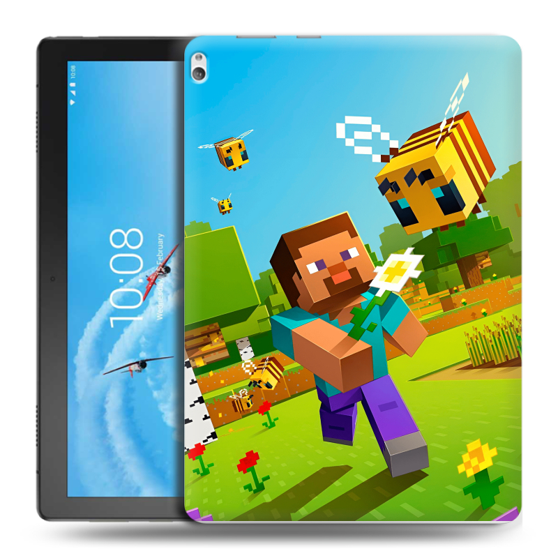 Силиконовый чехол на Lenovo Tab P10 с принтом Майнкрафт Minecraft Силиконовый чехол на Lenovo Tab P10 с принтом Майнкрафт Minecraft