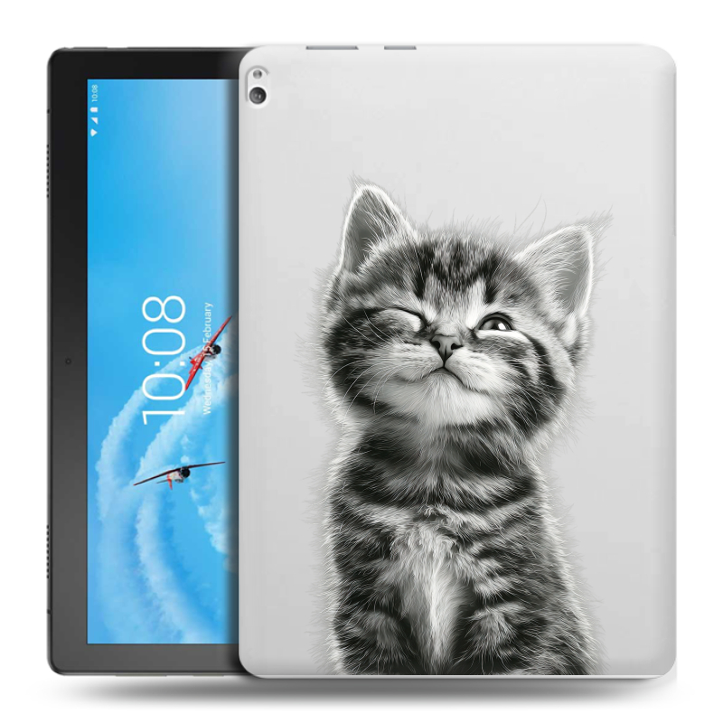 Силиконовый чехол на Lenovo Tab P10 с принтом Котенок Силиконовый чехол на Lenovo Tab P10 с принтом Котенок
