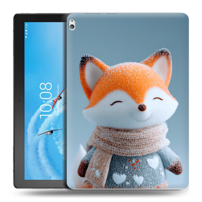 Силиконовый чехол на Lenovo Tab P10 с принтом Лиса Силиконовый чехол на Lenovo Tab P10 с принтом Лиса