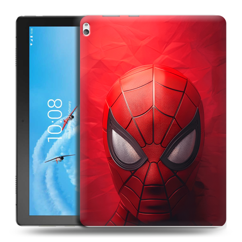 Силиконовый чехол на Lenovo Tab P10 с принтом Spiderman Человек паук Силиконовый чехол на Lenovo Tab P10 с принтом Spiderman Человек паук
