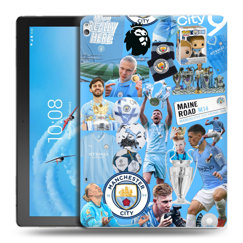 Силиконовый чехол на Lenovo Tab P10 с принтом Man City Манчестер Сити Силиконовый чехол на Lenovo Tab P10 с принтом Man City Манчестер Сити