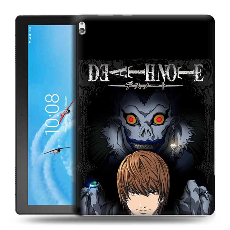 Силиконовый чехол на Lenovo Tab P10 с принтом Death note Тетрадь смерти Силиконовый чехол на Lenovo Tab P10 с принтом Death note Тетрадь смерти