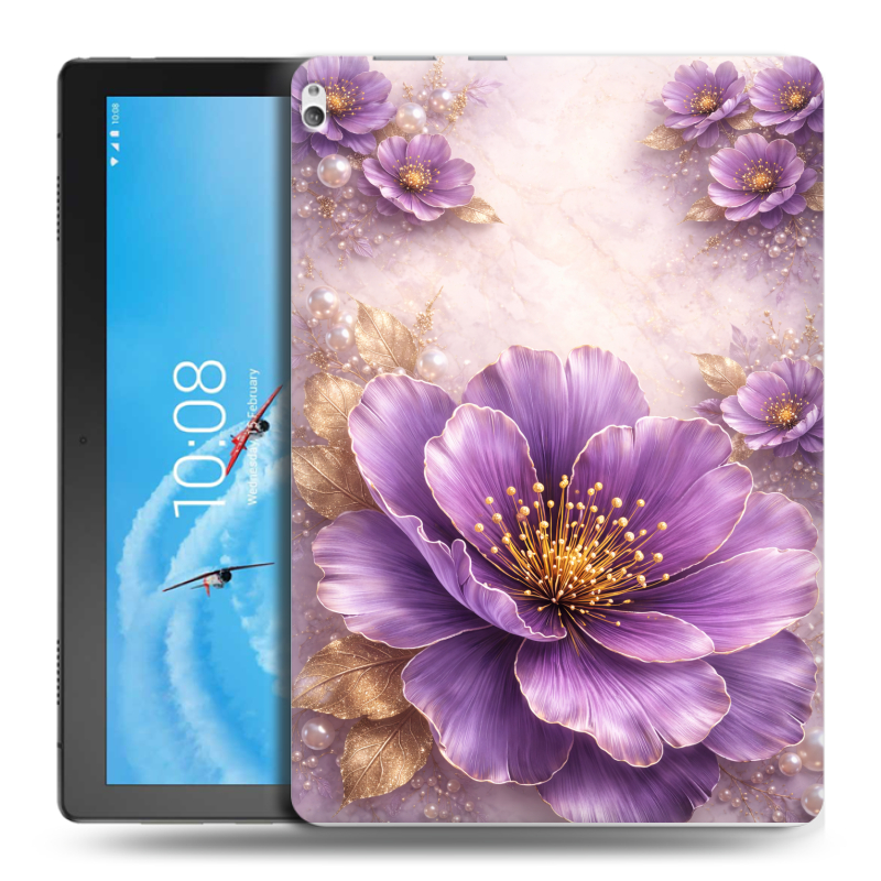 Силиконовый чехол на Lenovo Tab P10 с принтом женский Силиконовый чехол на Lenovo Tab P10 с принтом женский
