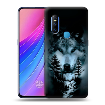 Силиконовый чехол на Vivo V15 с принтом Лесной волк