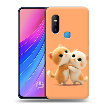 Силиконовый чехол на Vivo V15 с принтом Милые котики