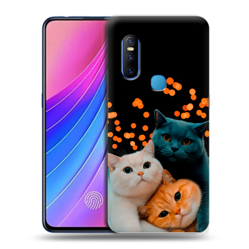 Силиконовый чехол на Vivo V15 с принтом Кошки Силиконовый чехол на Vivo V15 с принтом Кошки