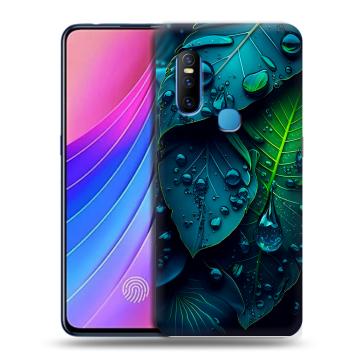 Силиконовый чехол на Vivo V15 с принтом Листья