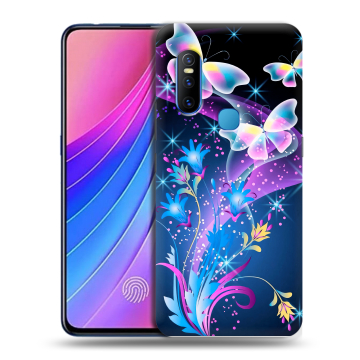 Силиконовый чехол на Vivo V15 с принтом Бабочки