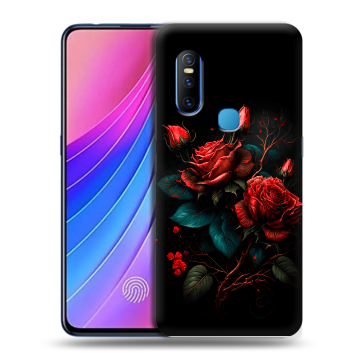 Силиконовый чехол на Vivo V15 с принтом Розы красные