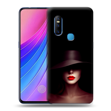 Силиконовый чехол на Vivo V15 с принтом Девушка в шляпе