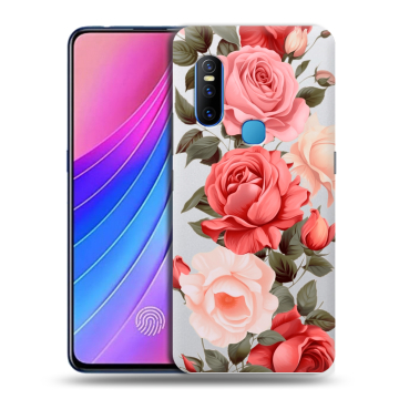 Силиконовый чехол на Vivo V15 с принтом Розы