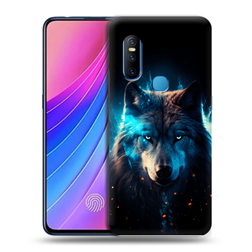 Силиконовый чехол на Vivo V15 с принтом Волк ночной