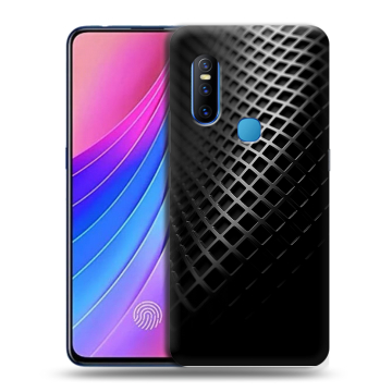 Силиконовый чехол на Vivo V15 с принтом Текстура металла