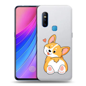 Силиконовый чехол на Vivo V15 с принтом Корги