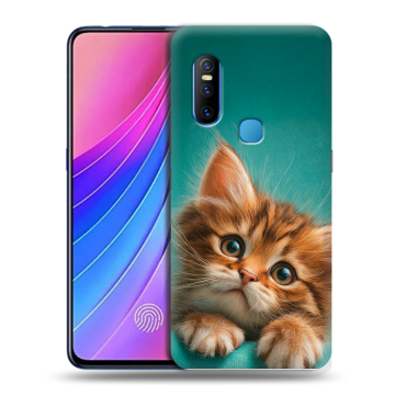 Силиконовый чехол на Vivo V15 с принтом котенок