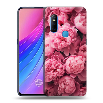 Силиконовый чехол на Vivo V15 с принтом цветы пионы