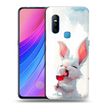 Силиконовый чехол на Vivo V15 с принтом кролик зайчик