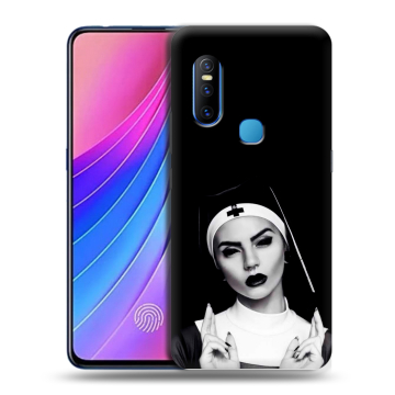 Силиконовый чехол на Vivo V15 с принтом монашка