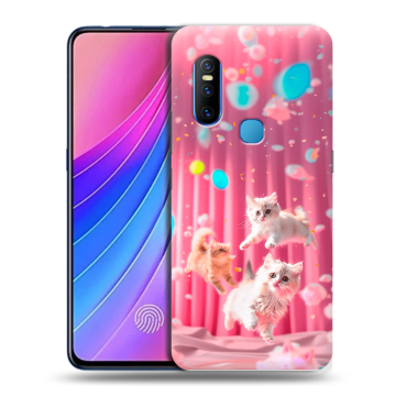 Силиконовый чехол на Vivo V15 с принтом милые котики
