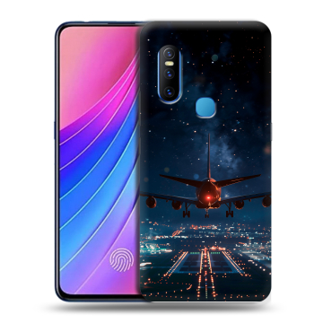 Силиконовый чехол на Vivo V15 с принтом самолет