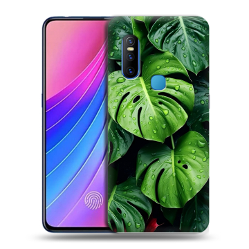 Силиконовый чехол на Vivo V15 с принтом Листья