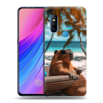 Силиконовый чехол на Vivo V15 с принтом Капибара