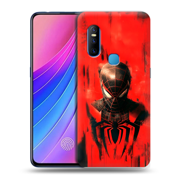 Силиконовый чехол на Vivo V15 с принтом человек паук spiderman