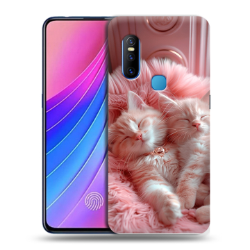 Силиконовый чехол на Vivo V15 с принтом котята котики