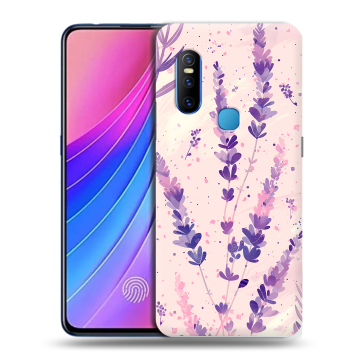 Силиконовый чехол на Vivo V15 с принтом цветы лаванда