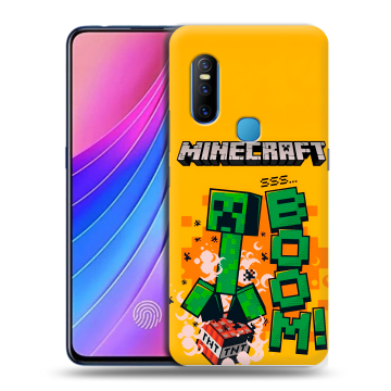 Силиконовый чехол на Vivo V15 с принтом Майнкрафт Minecraft